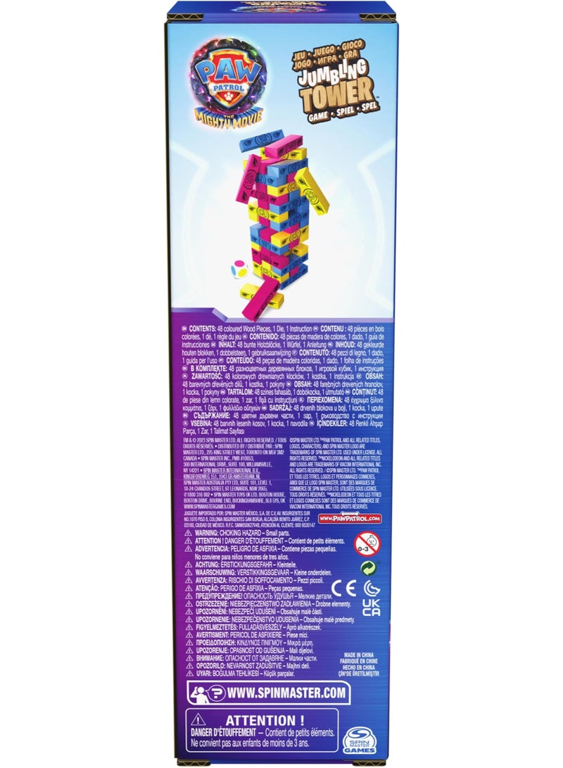 Spinmaster 🧱 Paw Patrol Jumbling Tower Game – The Mighty Movie | Spin Master Games - Image 4